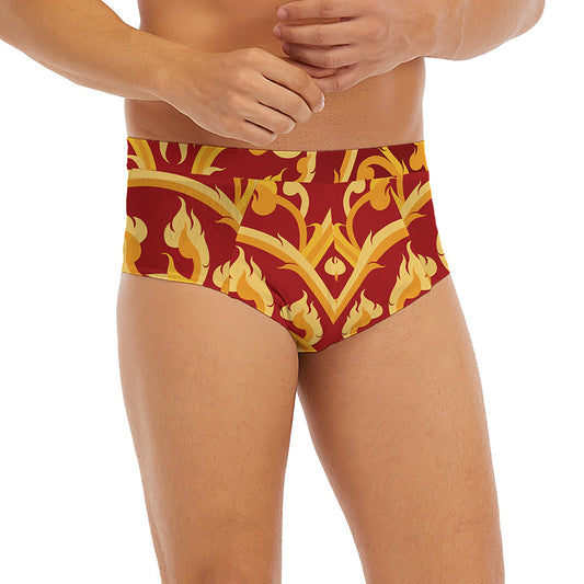 Thai Winding Vines Pattern Print Men's Briefs