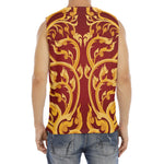 Thai Winding Vines Pattern Print Men's Fitness Tank Top