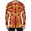 Thai Winding Vines Pattern Print Men's Long Sleeve T-Shirt
