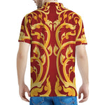 Thai Winding Vines Pattern Print Men's Polo Shirt