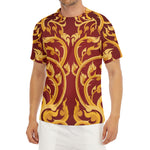 Thai Winding Vines Pattern Print Men's Short Sleeve Rash Guard