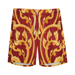 Thai Winding Vines Pattern Print Men's Sports Shorts