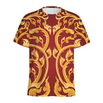 Thai Winding Vines Pattern Print Men's Sports T-Shirt