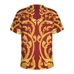 Thai Winding Vines Pattern Print Men's Sports T-Shirt
