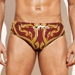 Thai Winding Vines Pattern Print Men's Swim Briefs