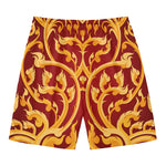 Thai Winding Vines Pattern Print Men's Swim Trunks