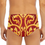 Thai Winding Vines Pattern Print Men's Triangle Swim Briefs