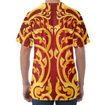 Thai Winding Vines Pattern Print Men's Velvet T-Shirt