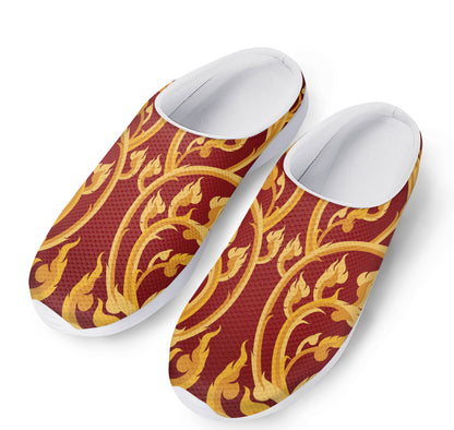 Thai Winding Vines Pattern Print Mesh Casual Shoes