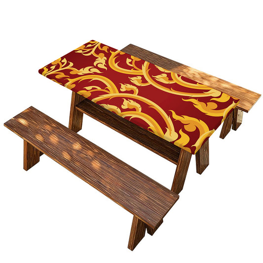 Thai Winding Vines Pattern Print Picnic Table Cover