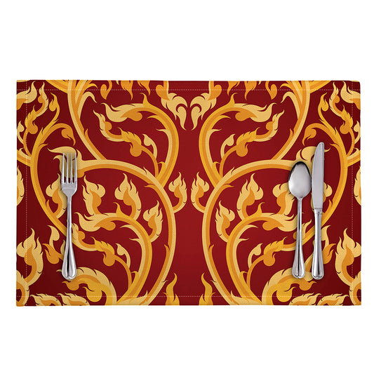 Thai Winding Vines Pattern Print Placemat