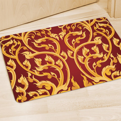 Thai Winding Vines Pattern Print Polyester Doormat