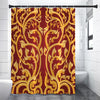 Thai Winding Vines Pattern Print Premium Shower Curtain