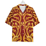 Thai Winding Vines Pattern Print Rayon Hawaiian Shirt