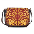 Thai Winding Vines Pattern Print Saddle Bag