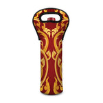 Thai Winding Vines Pattern Print Single Neoprene Wine Tote