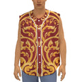 Thai Winding Vines Pattern Print Sleeveless Baseball Jersey