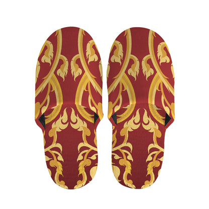 Thai Winding Vines Pattern Print Slippers