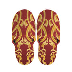 Thai Winding Vines Pattern Print Slippers