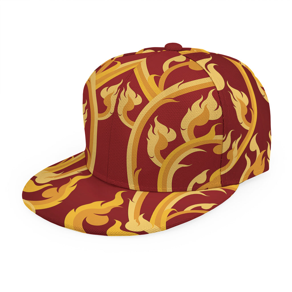 Thai Winding Vines Pattern Print Snapback Cap
