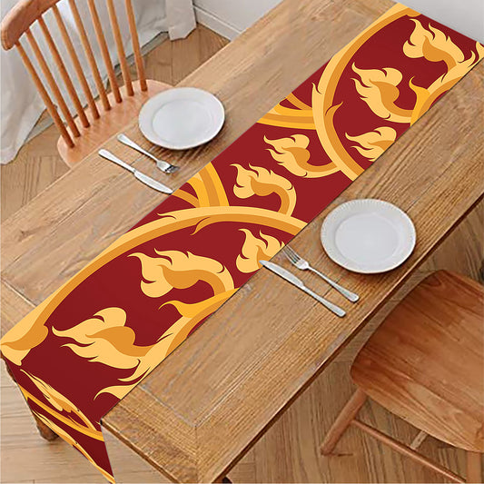 Thai Winding Vines Pattern Print Table Runner