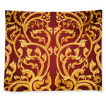 Thai Winding Vines Pattern Print Tapestry