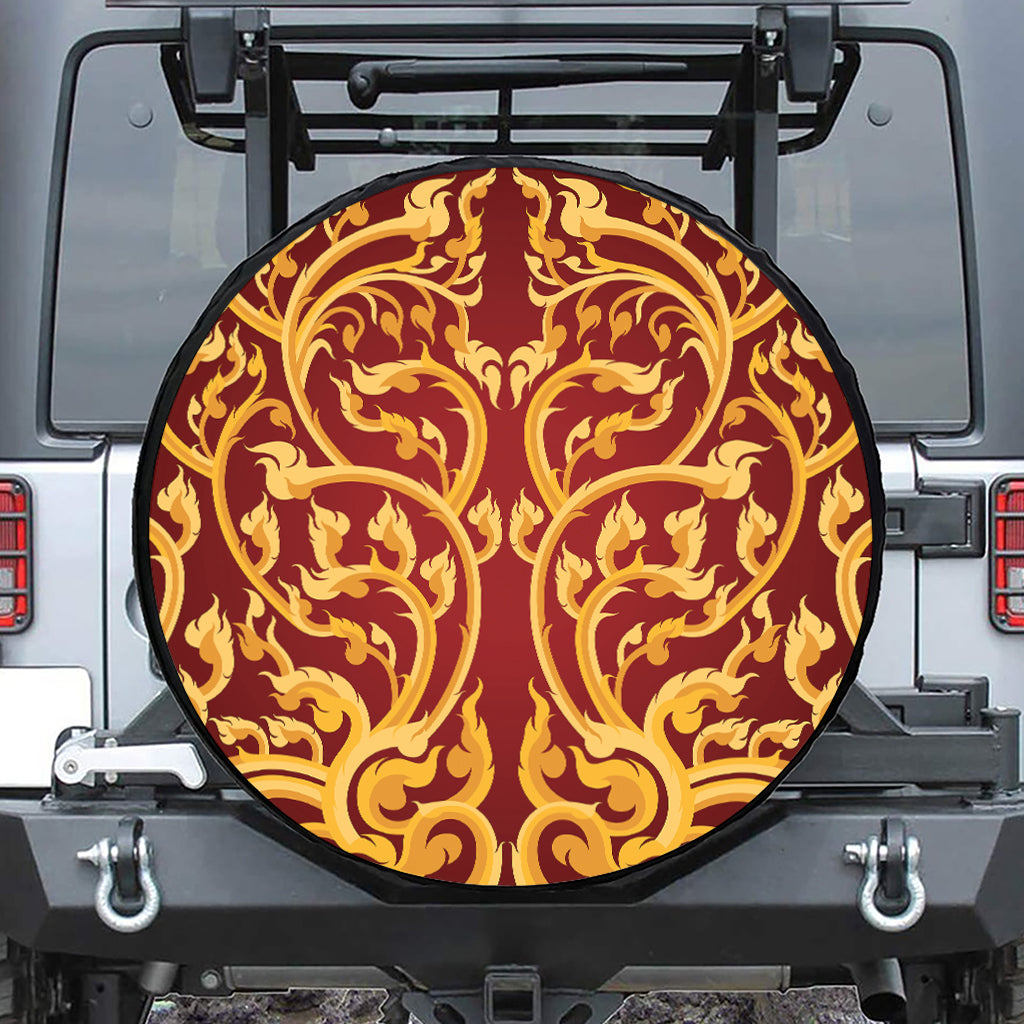 Thai Winding Vines Pattern Print Tire Cover