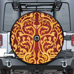 Thai Winding Vines Pattern Print Tire Cover With Camera Hole