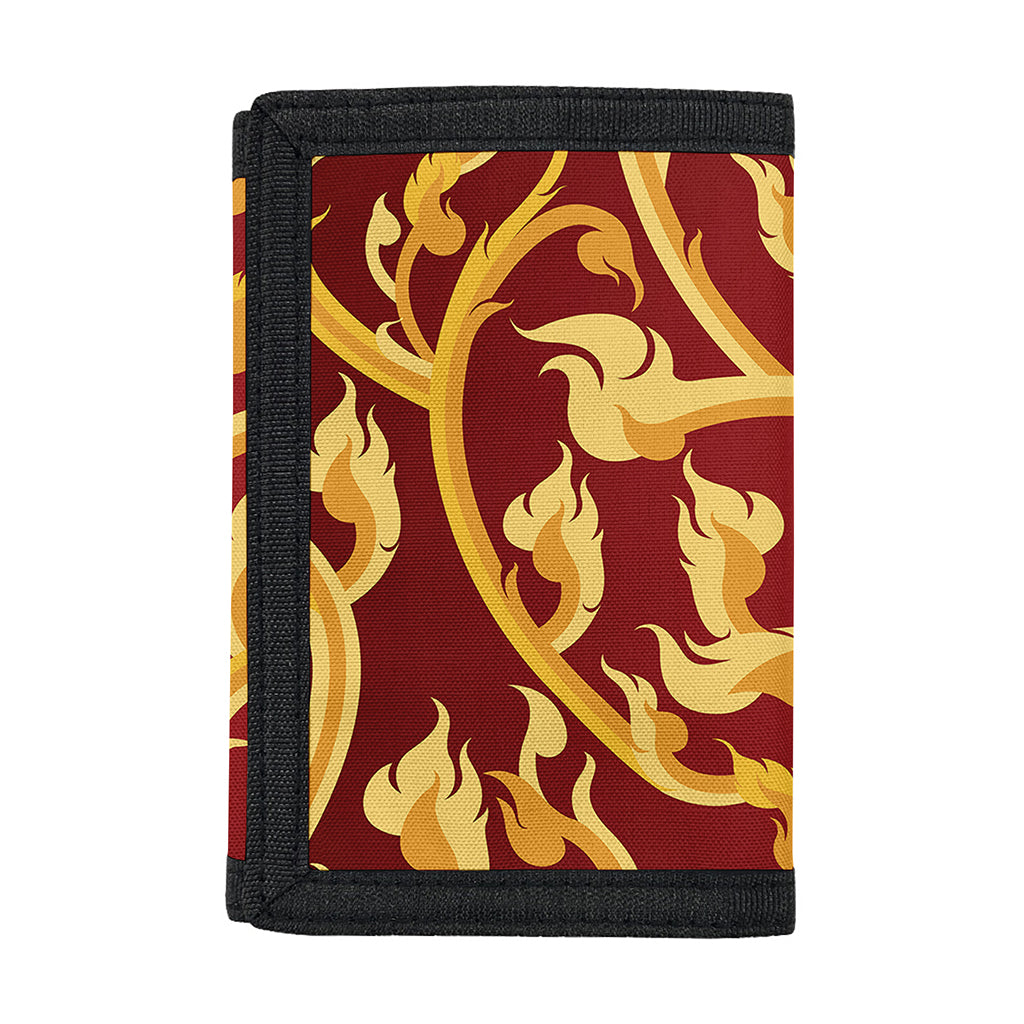 Thai Winding Vines Pattern Print Trifold Wallet