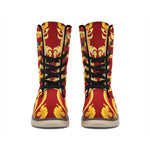 Thai Winding Vines Pattern Print Winter Boots