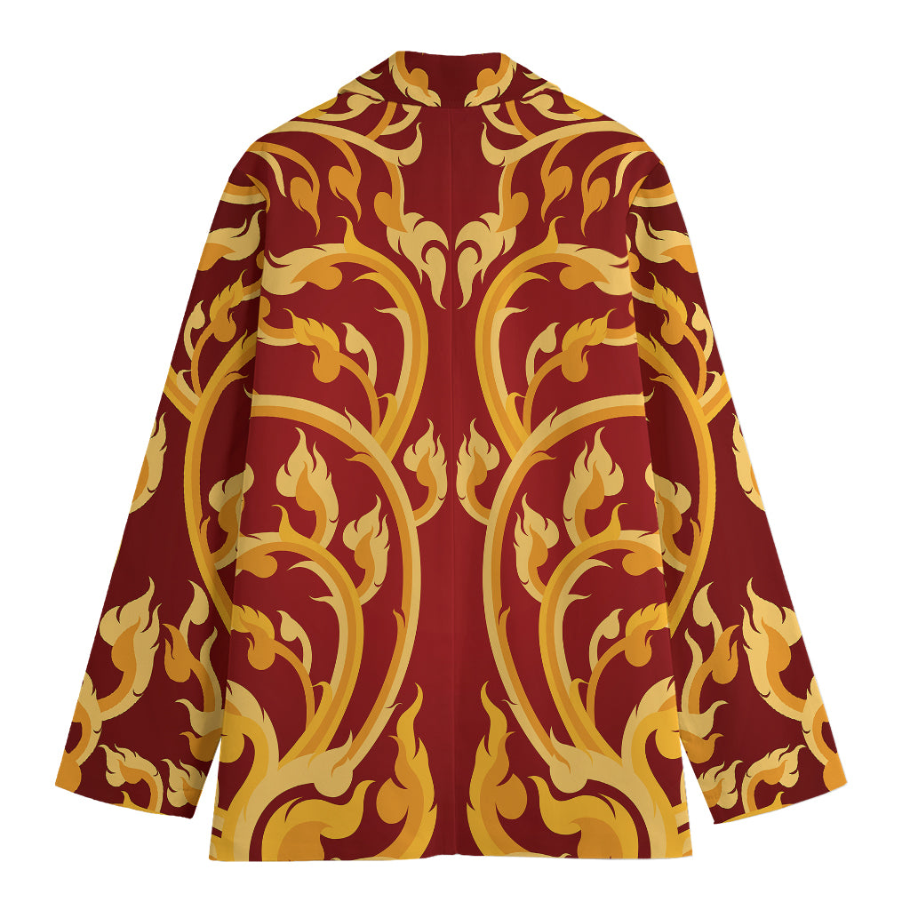 Thai Winding Vines Pattern Print Women's Blazer