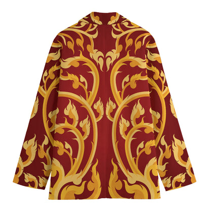 Thai Winding Vines Pattern Print Women's Blazer