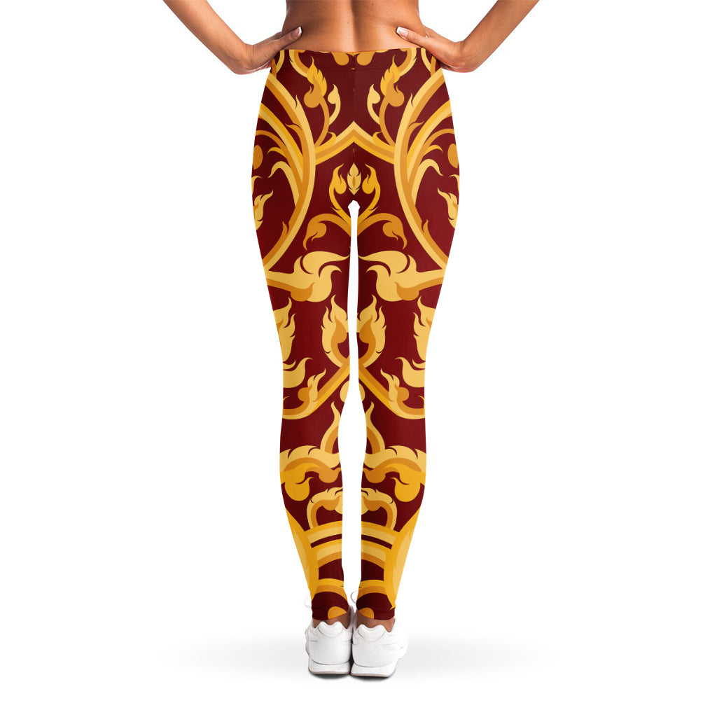 Thai Winding Vines Pattern Print Women's Leggings