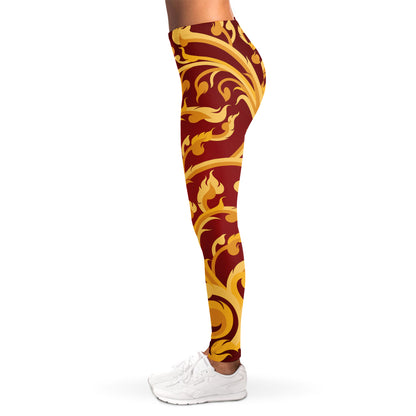 Thai Winding Vines Pattern Print Women's Leggings