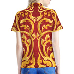 Thai Winding Vines Pattern Print Women's Polo Shirt