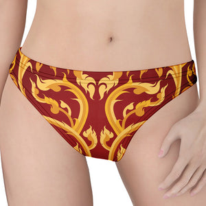 Thai Winding Vines Pattern Print Women's Thong