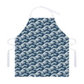 The Great Kanagawa Wave Pattern Print Adjustable Apron