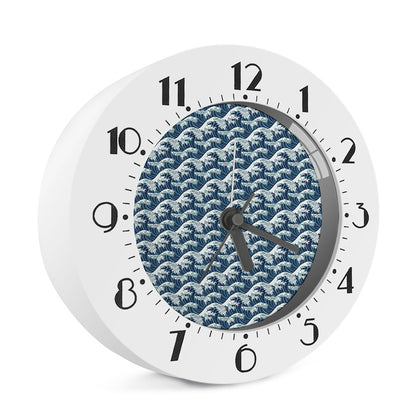 The Great Kanagawa Wave Pattern Print Alarm Clock