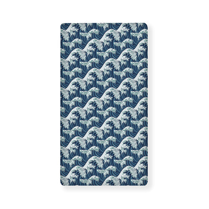 The Great Kanagawa Wave Pattern Print Baby Crib Sheet