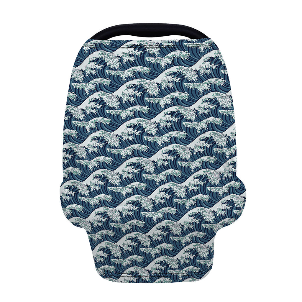 The Great Kanagawa Wave Pattern Print Baby Seat Cover