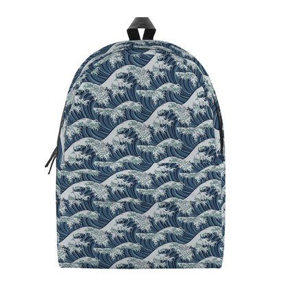 The Great Kanagawa Wave Pattern Print Backpack