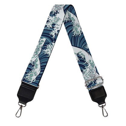 The Great Kanagawa Wave Pattern Print Bag Strap