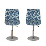 The Great Kanagawa Wave Pattern Print Bar Stool Covers