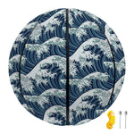 The Great Kanagawa Wave Pattern Print Basketball