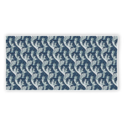 The Great Kanagawa Wave Pattern Print Beach Towel
