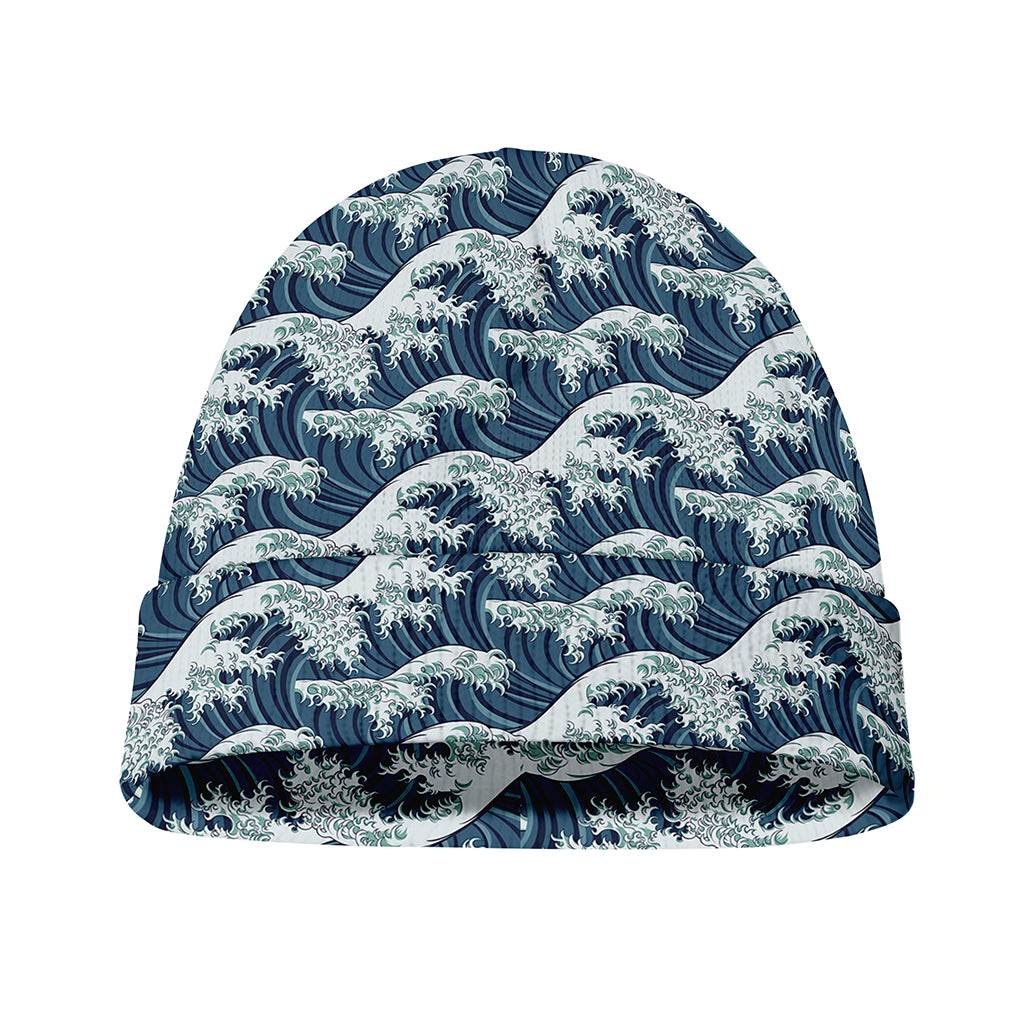 The Great Kanagawa Wave Pattern Print Beanie