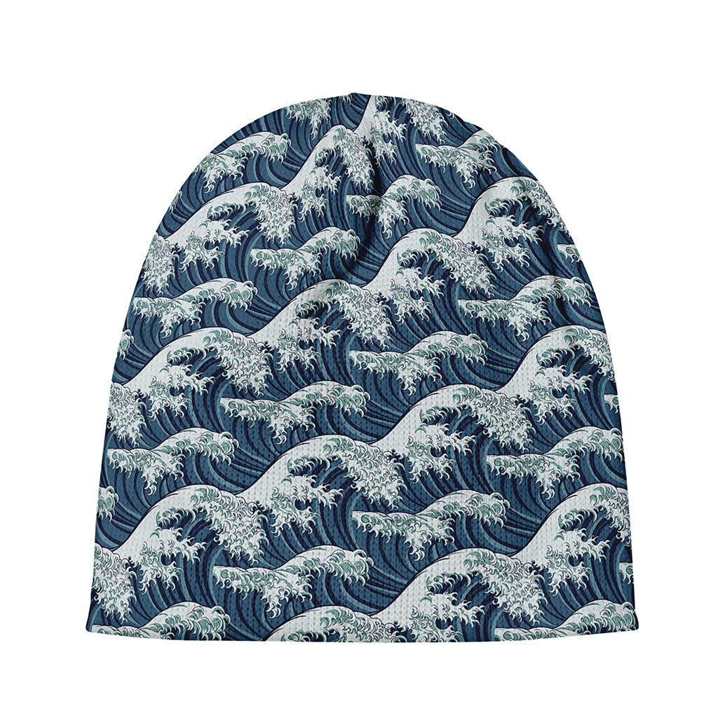The Great Kanagawa Wave Pattern Print Beanie