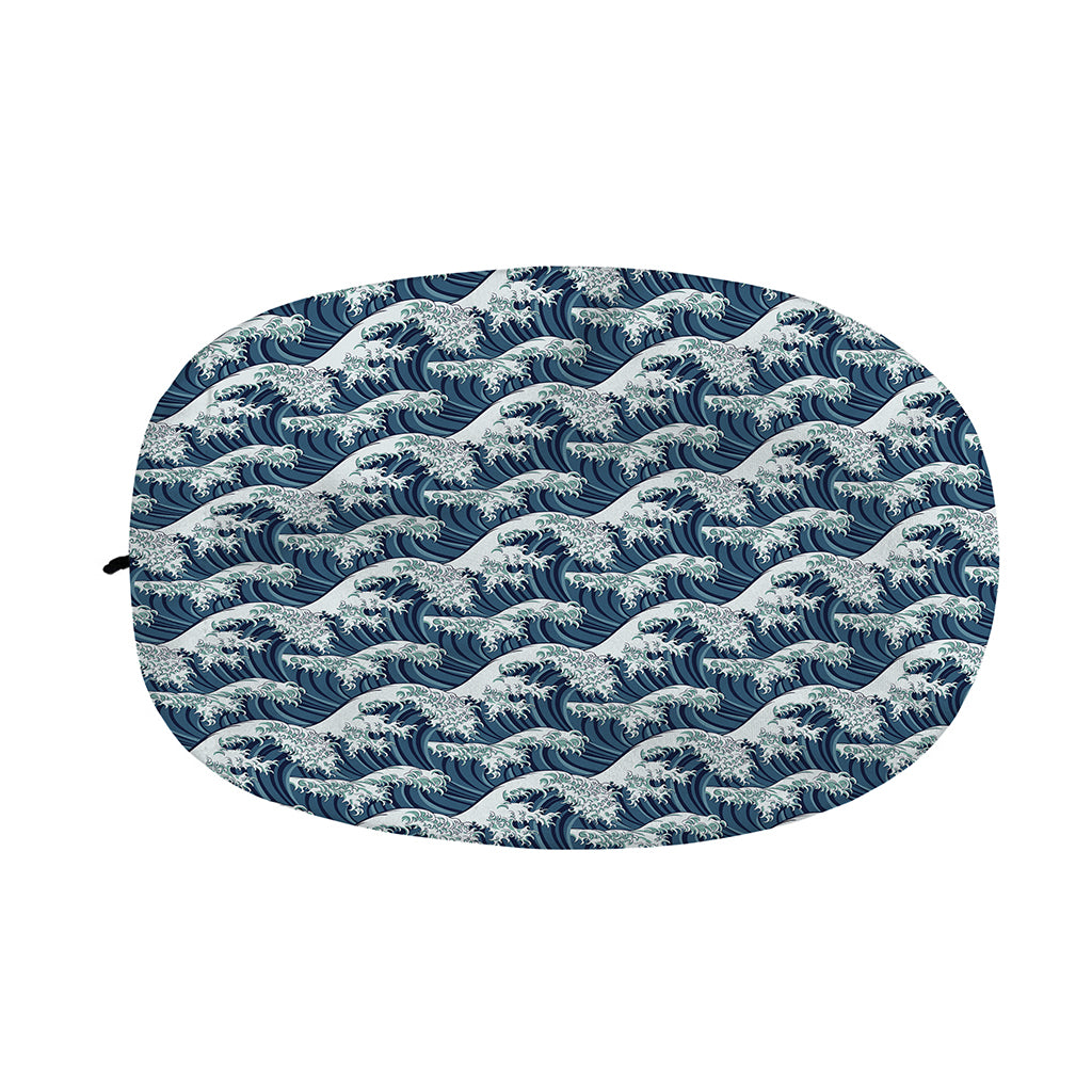 The Great Kanagawa Wave Pattern Print Car Side Mirror Covers