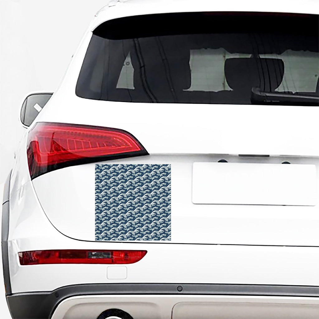 The Great Kanagawa Wave Pattern Print Car Sticker