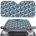 The Great Kanagawa Wave Pattern Print Car Windshield Sun Shade